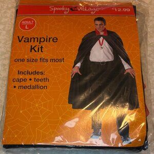 Spooky Village Vampire Costume Kit New In Package Adult Halloween